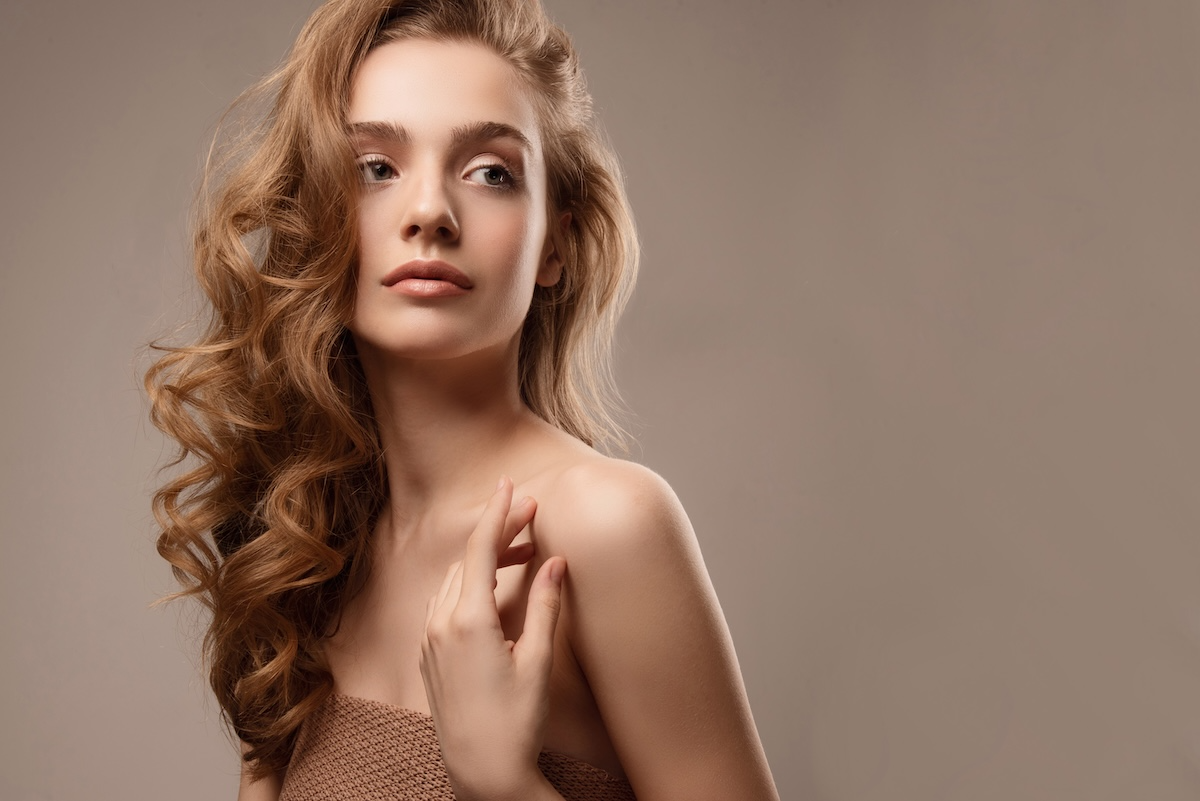 beautiful elegant young woman